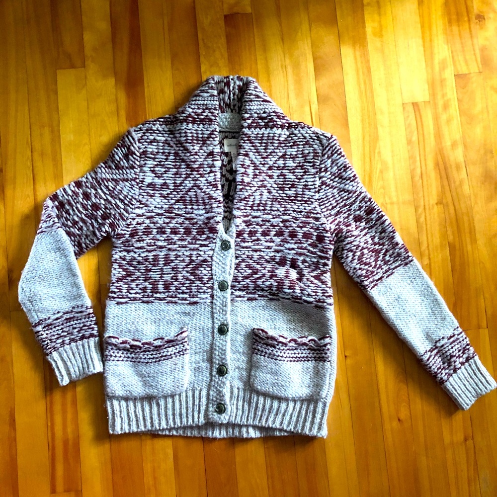 Wilfred free from aritzia wool alpaca cardigan sweater XS